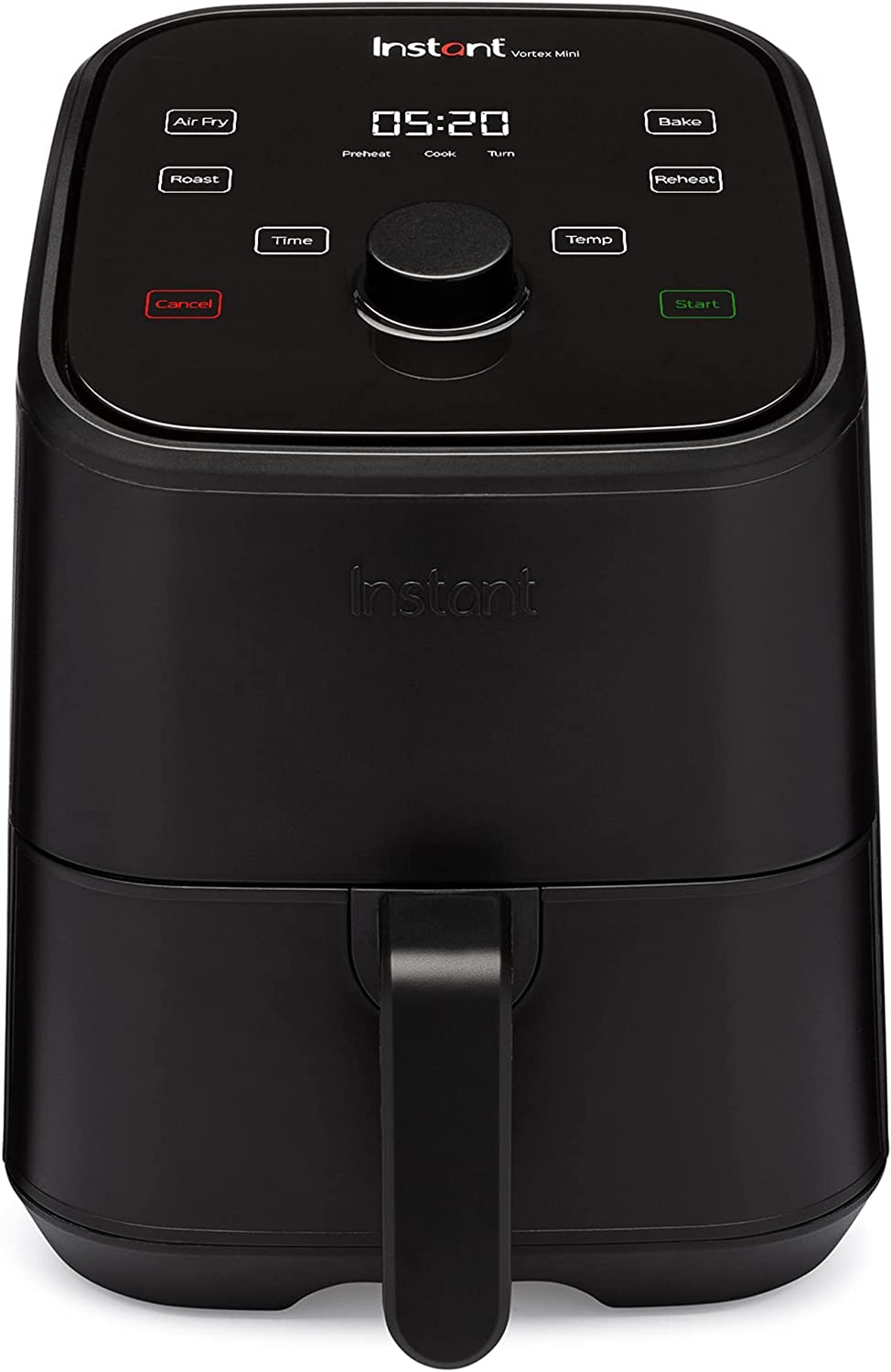 Instant Vortex 4-in-1. 2-QT Mini Air Fryer Oven Combo. From the Makers of Instant Pot with Customizable Smart Cooking Programs. Nonstick and Dishwasher-Safe Basket. App with over 100 Recipes. Black