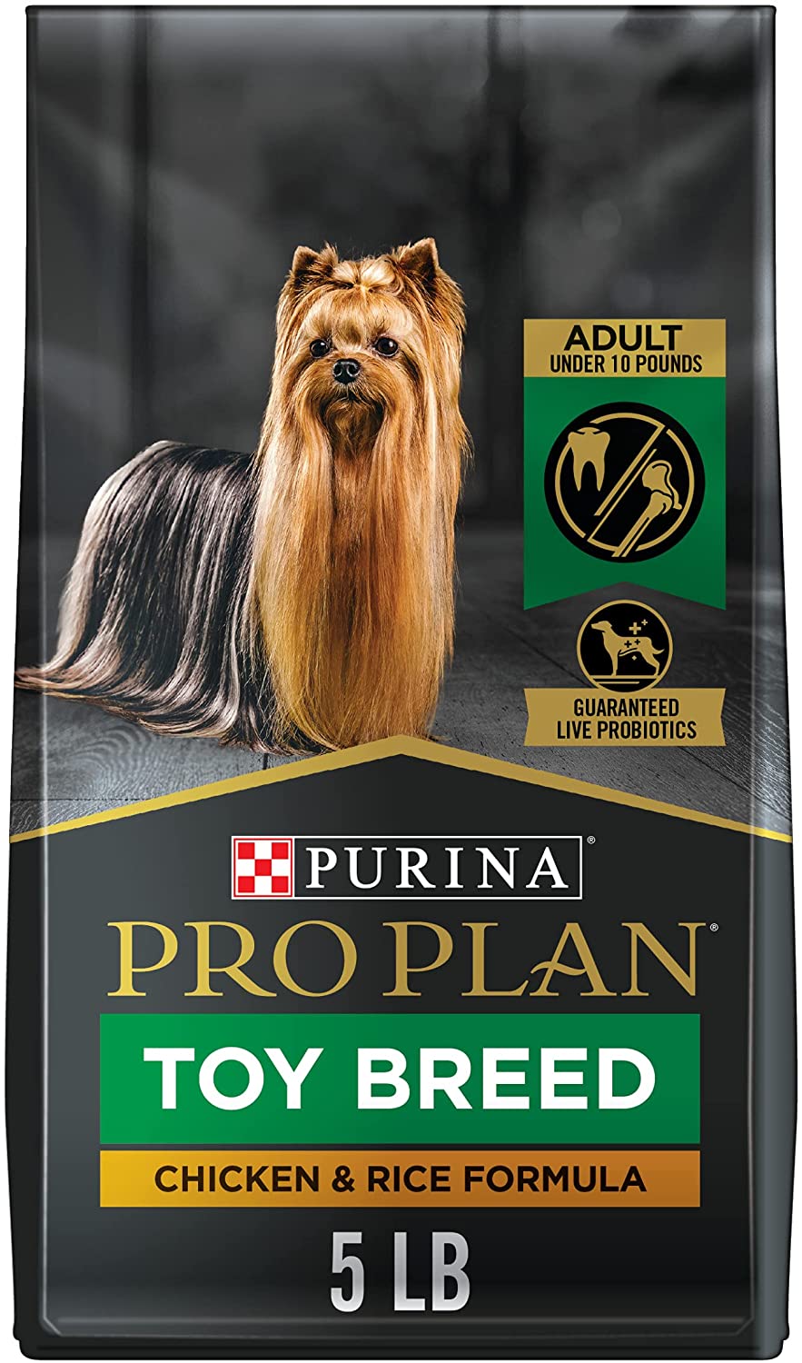Purina Pro Plan Toy Breed Dry Dog Food With Probiotics for Dogs. Chicken and Rice Formula - 5 lb. Bag