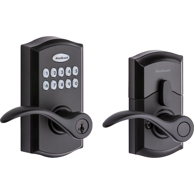 Kwikset  SmartCode 955 Keypad Electronic Lever Door Lock Deadbolt Alternative - Matte Black