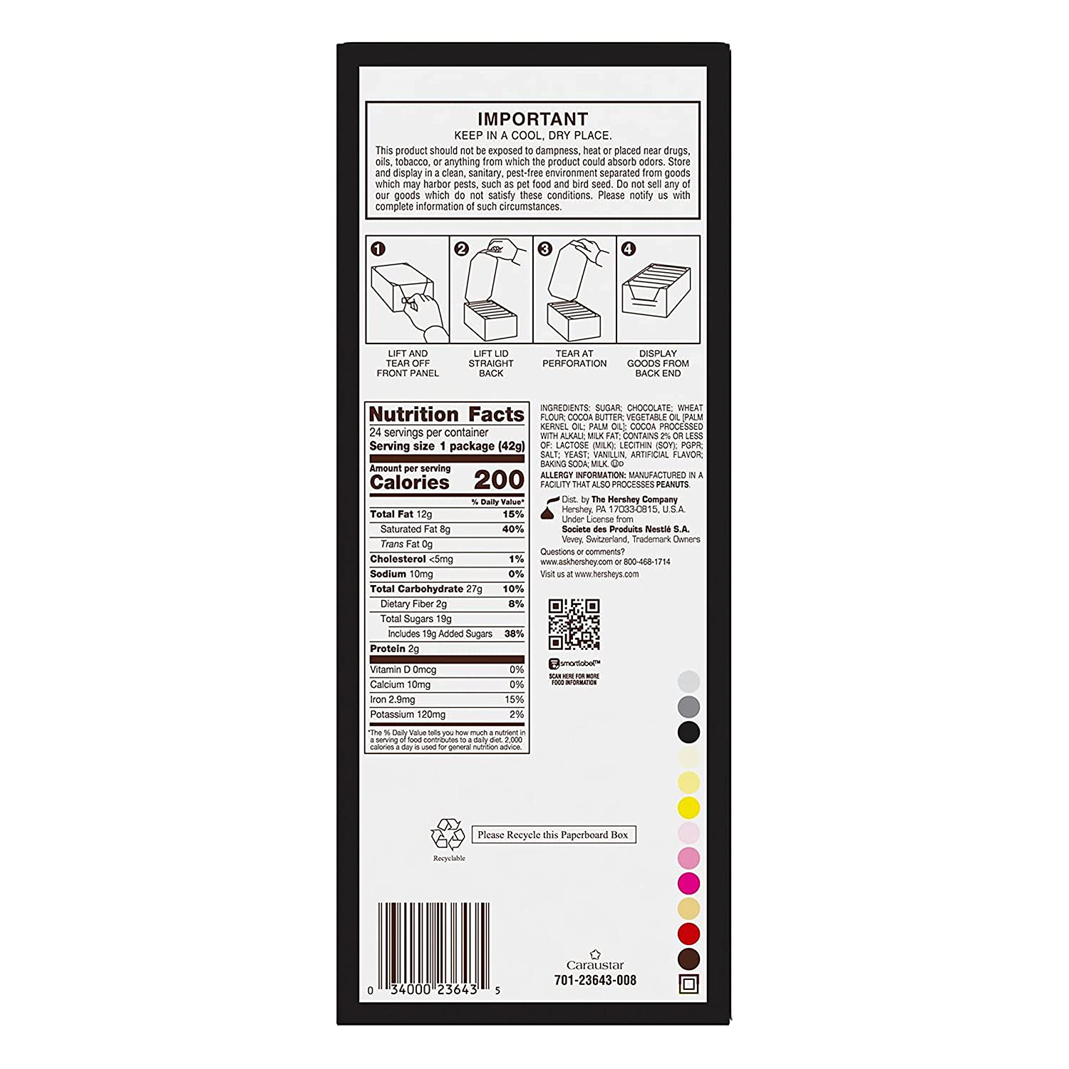 KIT KAT Dark Chocolate Wafer Candy Bars. Individually Wrapped. 1.5 oz Bulk Box (24 Count)