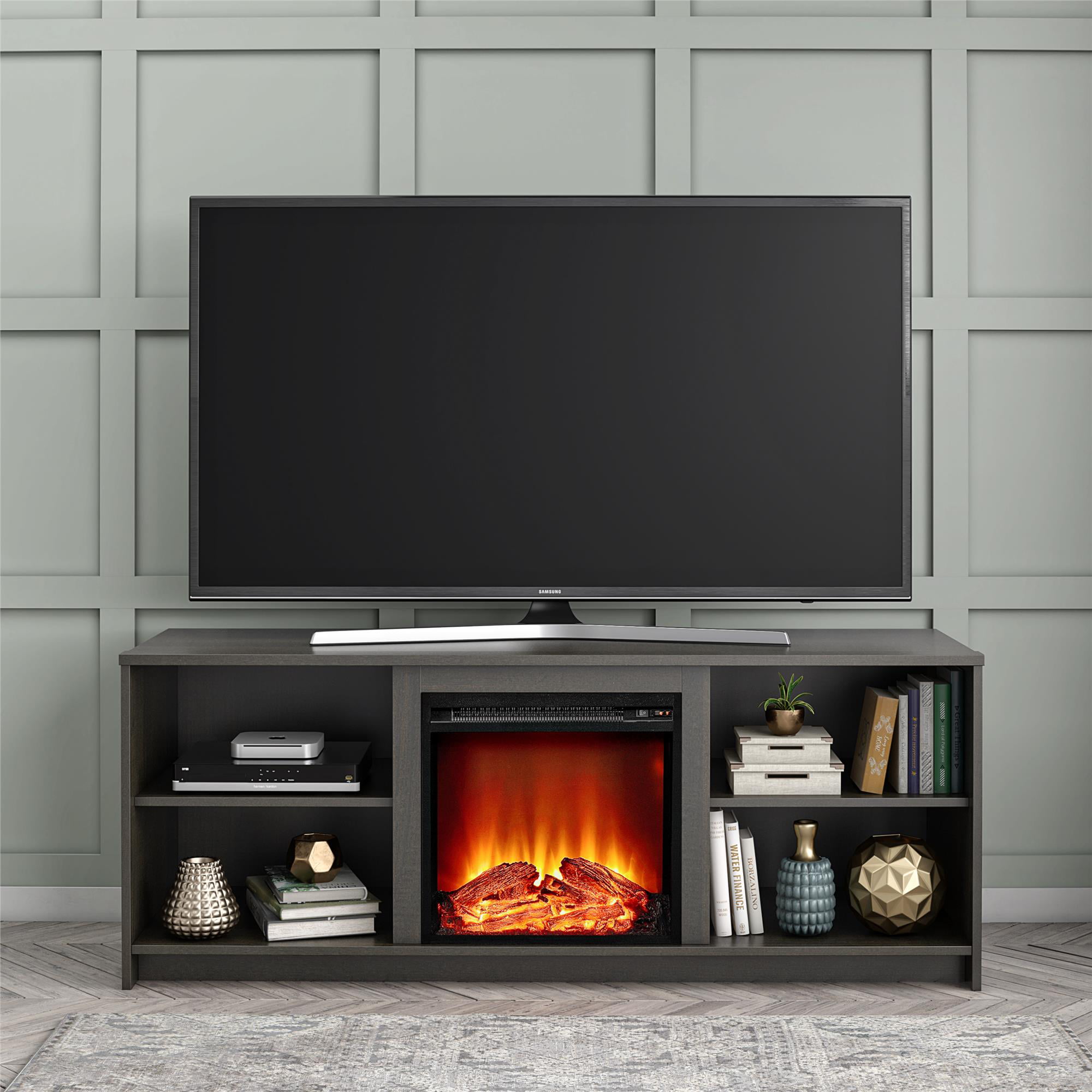 Mainstays Fireplace TV Stand for TVs up to 65″. Espresso