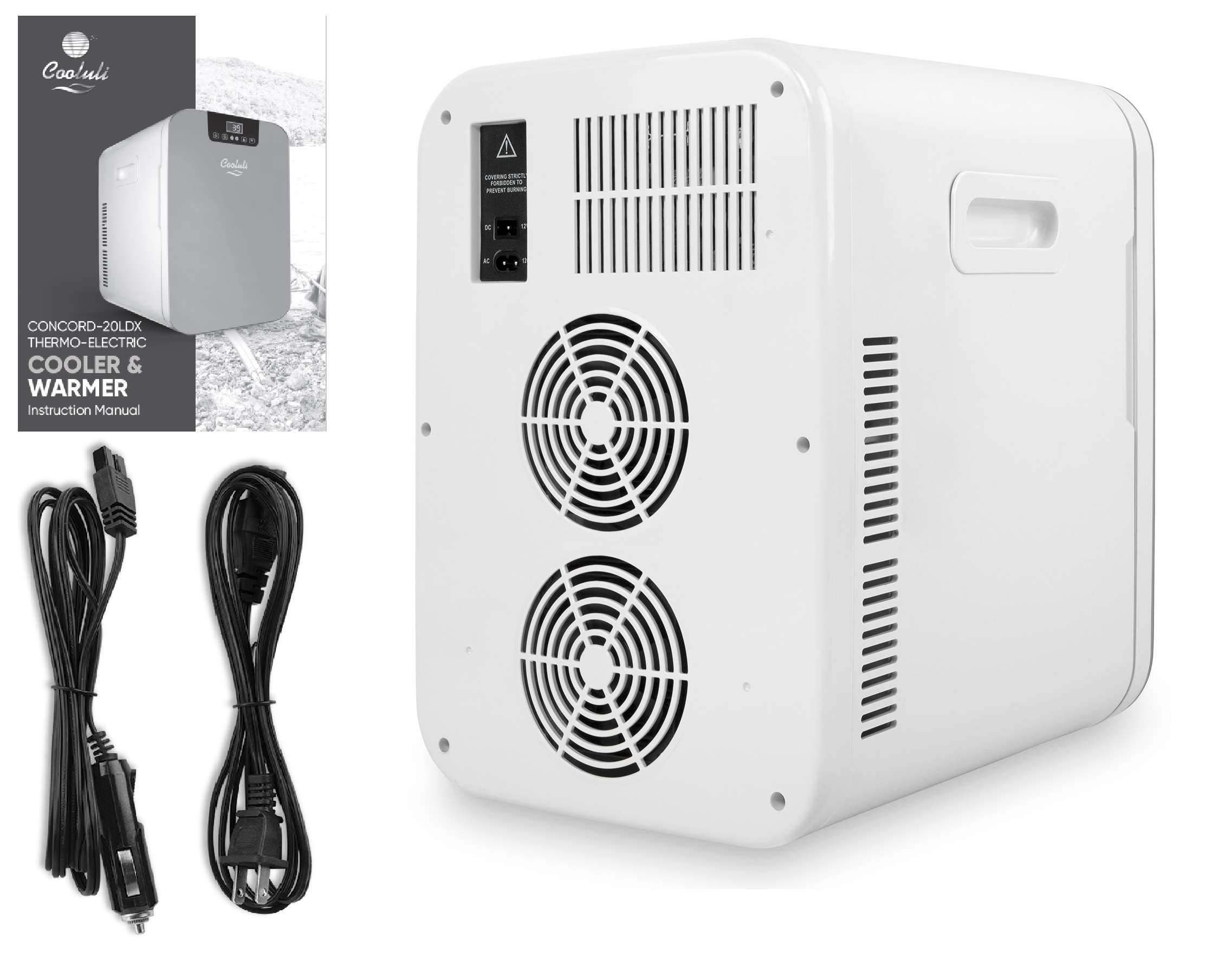 Cooluli Concord 20-Liter Portable Cooler/Warmer Mini Fridge. Blue