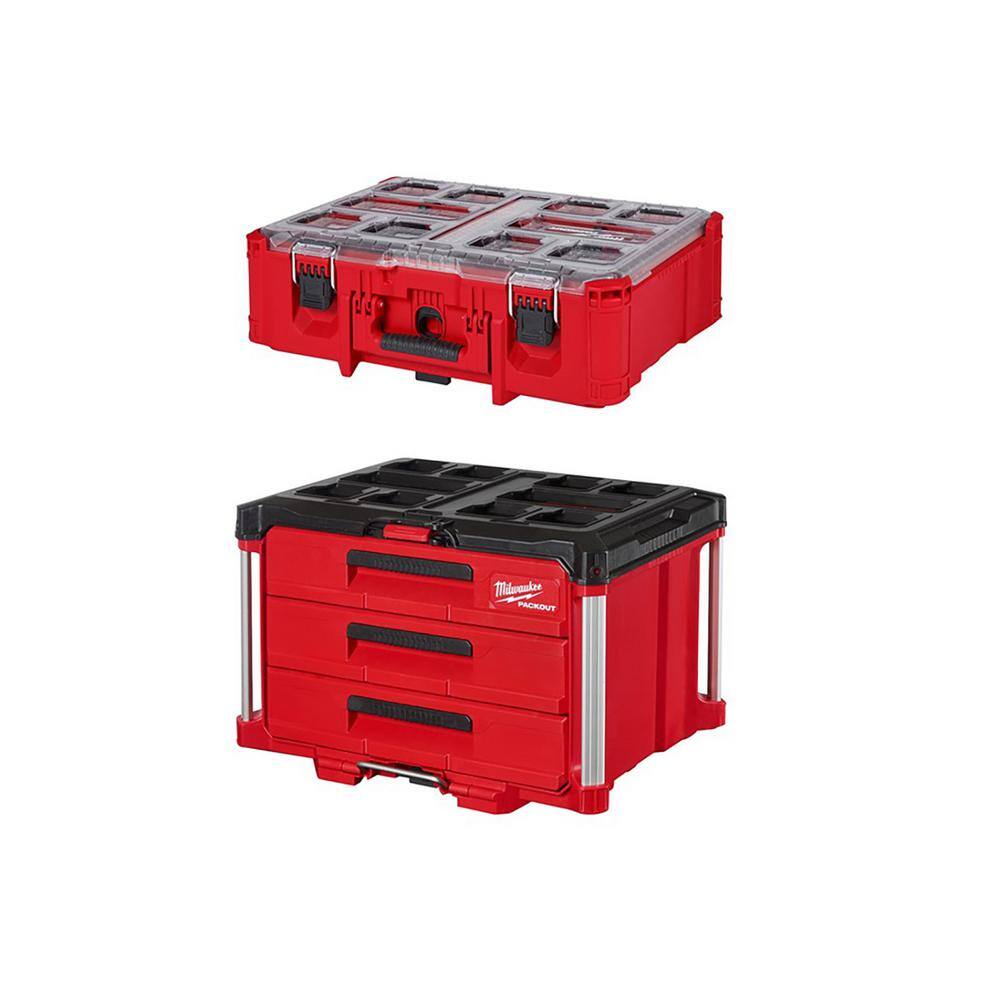 Milwaukee 48-22-8443-8432 PACKOUT 22 in. 3-Drawer and Deep Organizer
