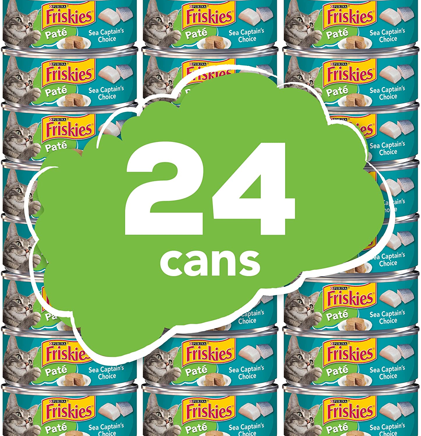 Purina Friskies Pate Sea Captain Choice Canned Wet Cat Food. 5.5-oz. case of 24
