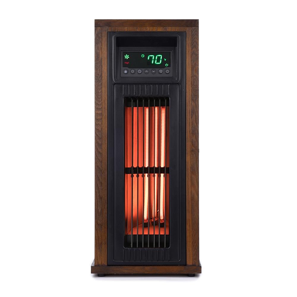 Lifesmart HT1216 1500-Watt Infrared Quartz Tower Indoor Electric Space Heater with Thermostat and Remote Included