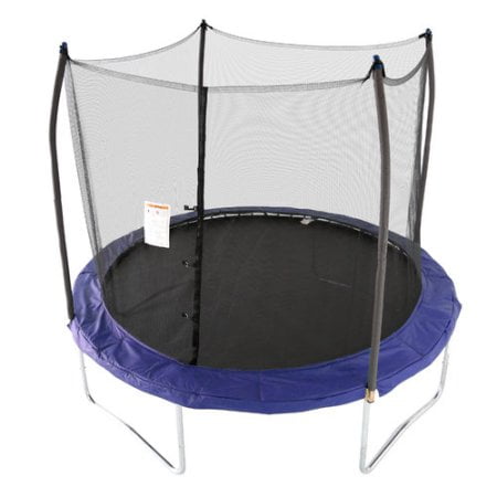 Skywalker Trampolines 10′ Round Trampoline with Enclosure. Blue