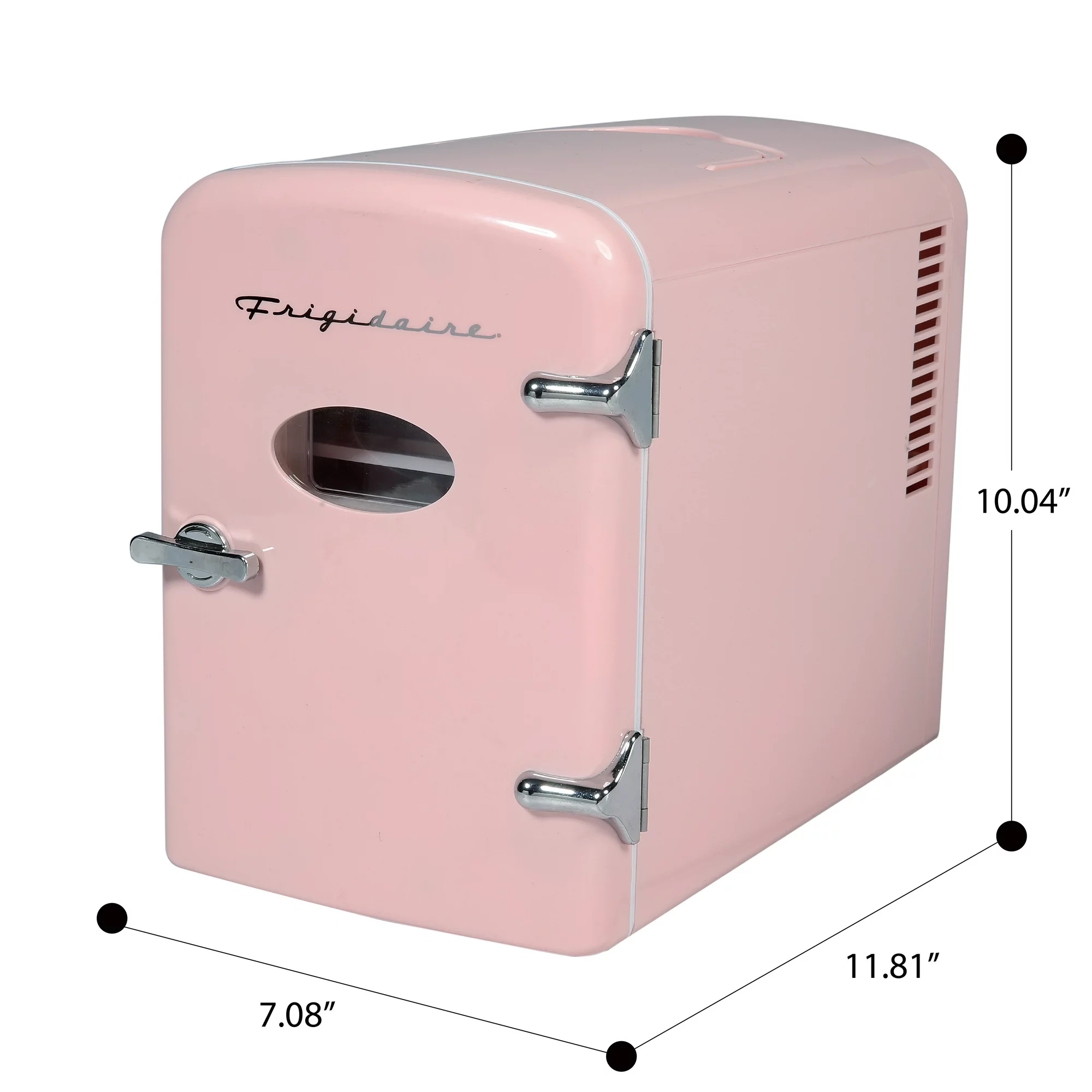 Frigidaire Portable Retro Extra Large 9-Can Capacity Mini Refrigerator. EFMIS175. Pink