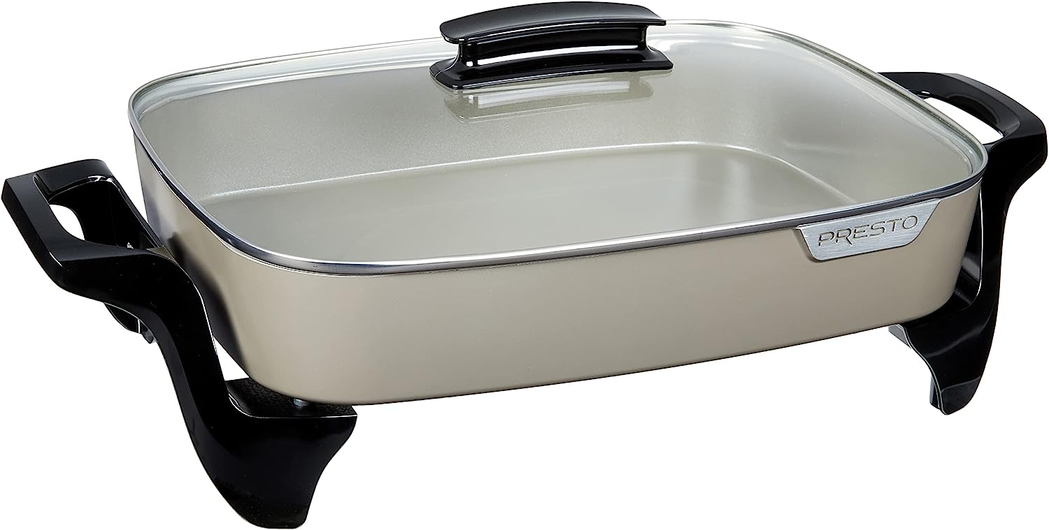 Presto. Grey Ceramic 06856 Electric Skillet. 16″