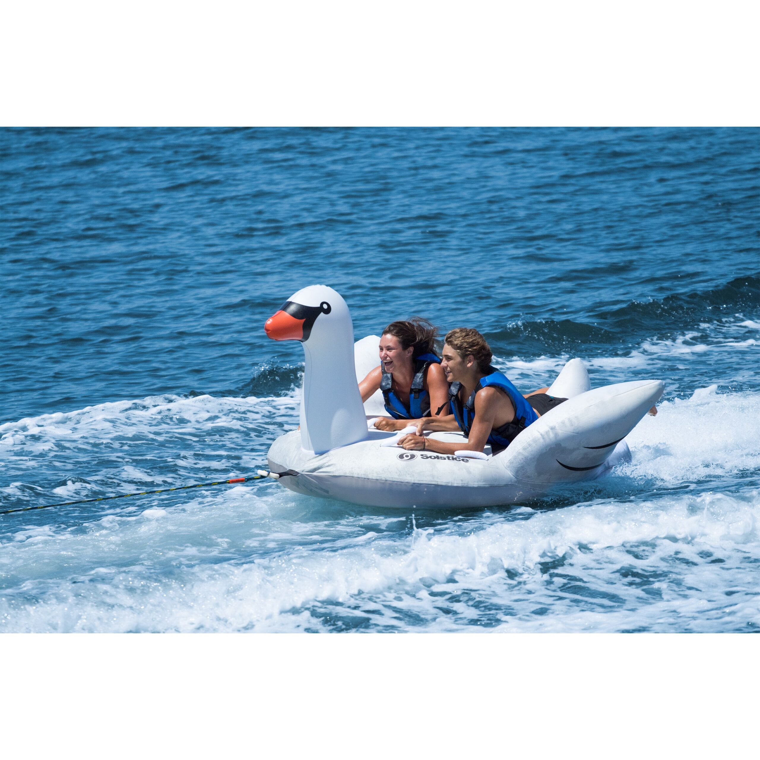 Solstice Swan Waterskiing Towable Inflatable Raft. 1-2 Persons