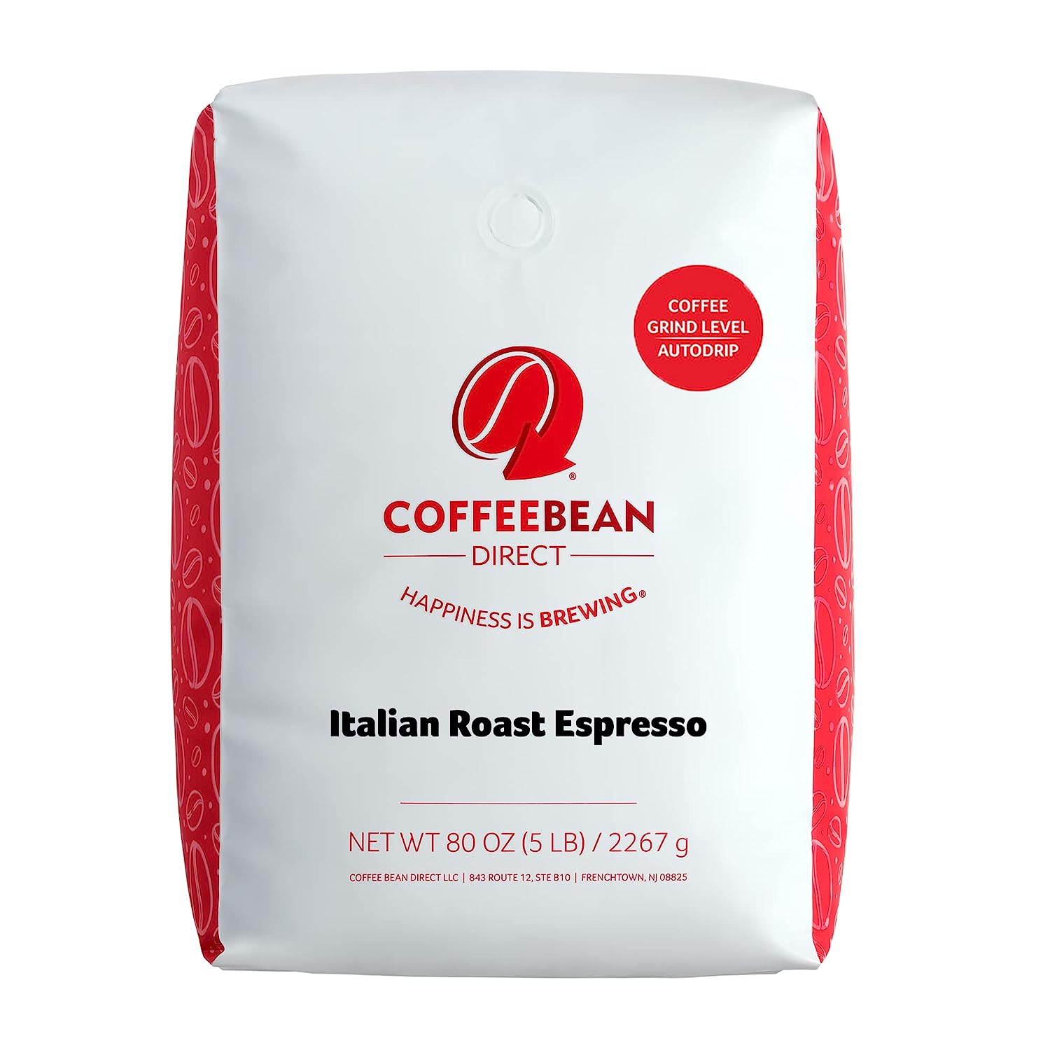 Coffee Bean Direct Italian Roast Espresso Ground Coffee. 5-Pound Bag