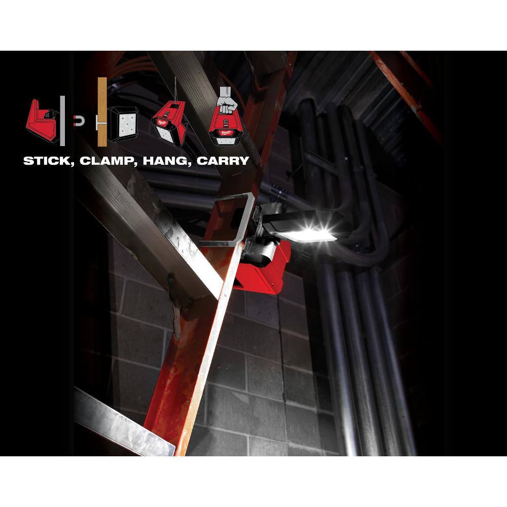 Milwaukee 2365-20-2144-20 M18 18-Volt Lithium-Ion Cordless Rover Mounting Flood Light with Compact Site Light with Flood Mode (2-Tool)