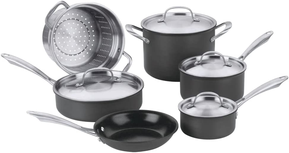 Cuisinart GG-10 Hard Anodized 10-Piece Set GreenGourmet. Black