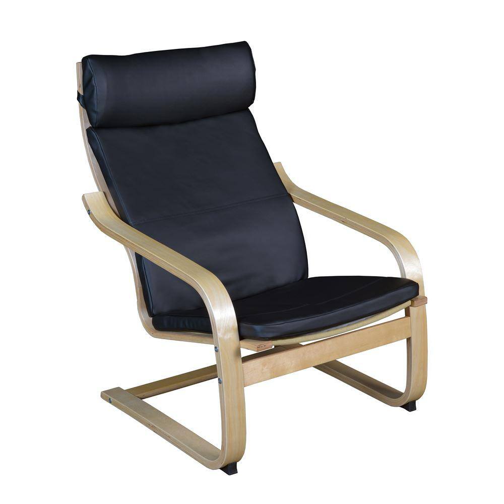 Regency  Baha Natural/Black Leather Bentwood Reclining Chair