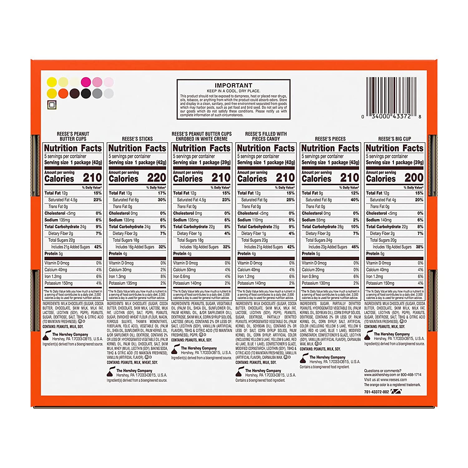 REESE-S Assorted Milk Chocolate White Creme Peanut Butter Candy. (30 Pieces)