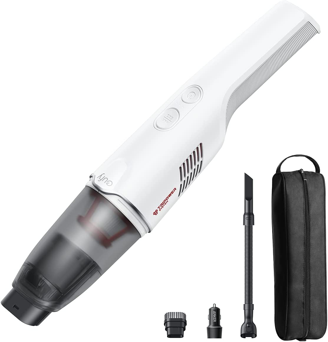 eufy Clean HomeVac H20. Cordless Handheld Car Vacuum Cleaner. 40 AW Strong Suction. Lightweight 1.44 lb. 1H Fast in-Car Charge. Anker Fast Charger with USB-A & USB-C. for Car Cleaning ( T2550121)