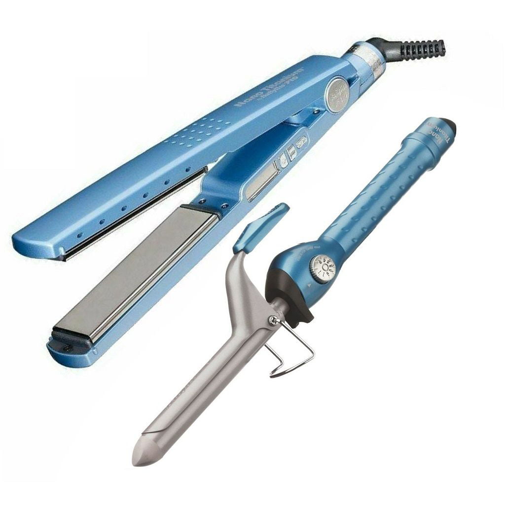 BabylissPro Nano Titanium Limited Edition Giftset (1 1/4″ Ionic Flat Iron & 1″ Spring Curling Iron)