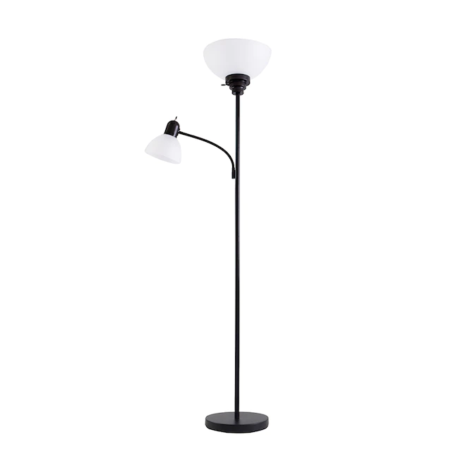 Portfolio  71-in Black Shaded Floor Lamp