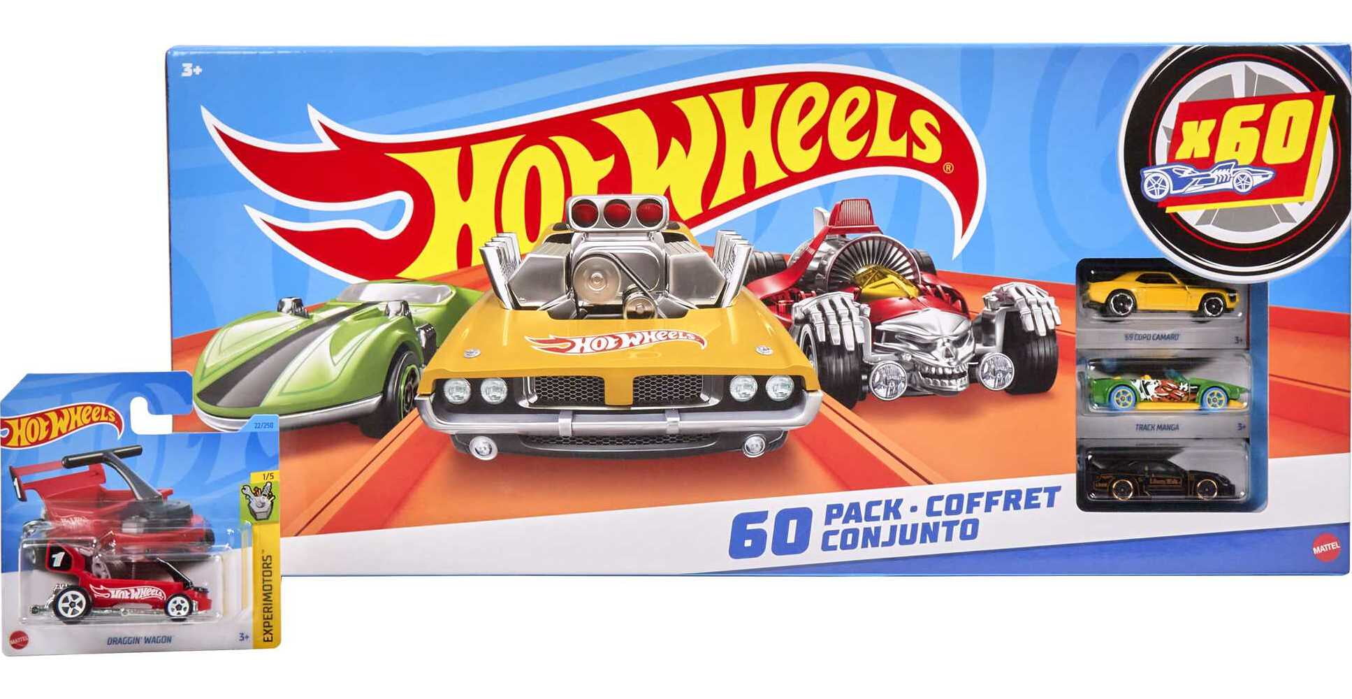 Hot Wheels Set of 60 1:64 Scale Toy Cars or Trucks. Collectible Vehicles (Styles May Vary)