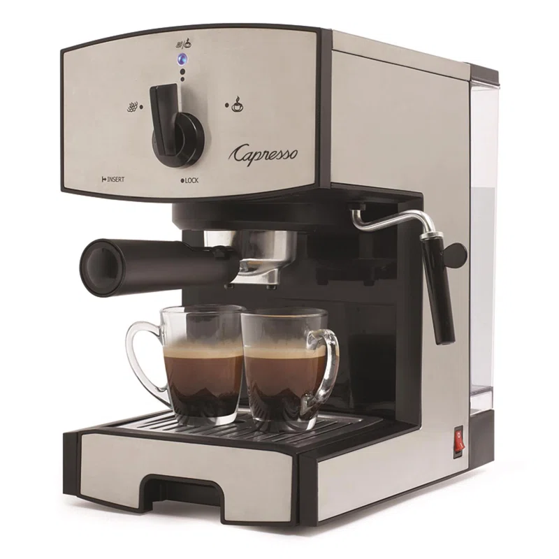 Capresso 117.05 Stainless Steel Pump Espresso and Cappuccino Machine EC50. Black/Stainless
