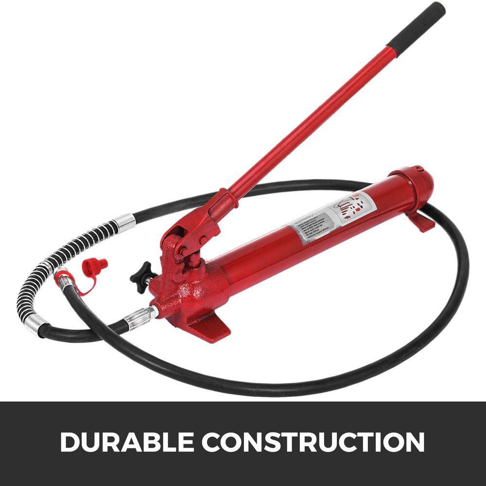 VEVOR GJ2M10TYYFLD00001V0 10-Ton Porta Power Kit 55.1 in. Oil Hose Hydraulic Car Jack Ram Autobody Frame Repair Tools