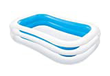 Intex Swim Center Family Inflatable Pool. 103″ X 69″ X 22″. for Ages 6+