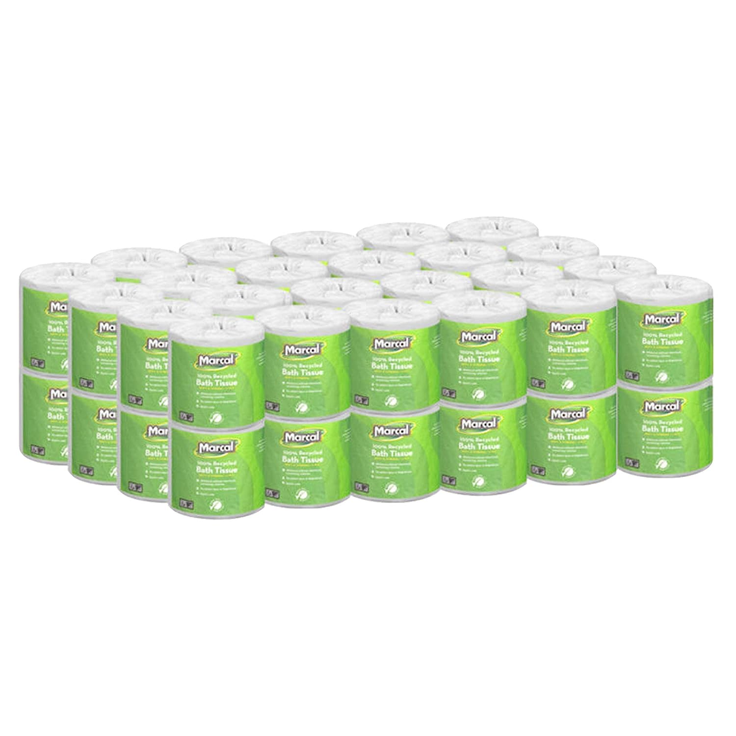 Marcal - MRC6079 Toilet Paper 100% Recycled - 2 Ply White Bath Tissue. 336 Sheets Per Roll - 48 Rolls per Case Green Seal Certified Toilet Paper 06079