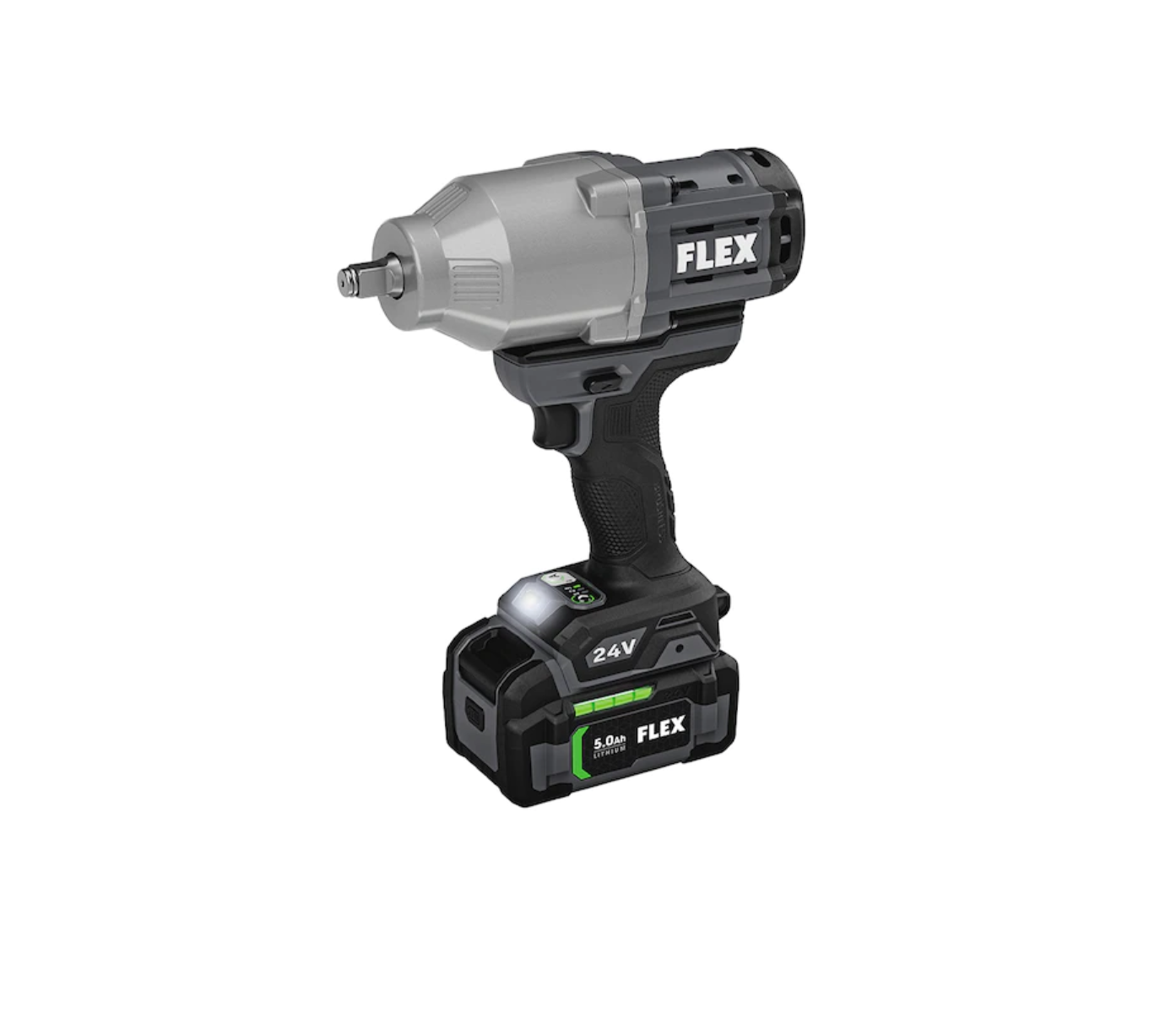 FLEX FX1471-1C 24-volt Variable Speed Brushless 1/2-in Drive Cordless Impact Wrench (1-Battery Included)