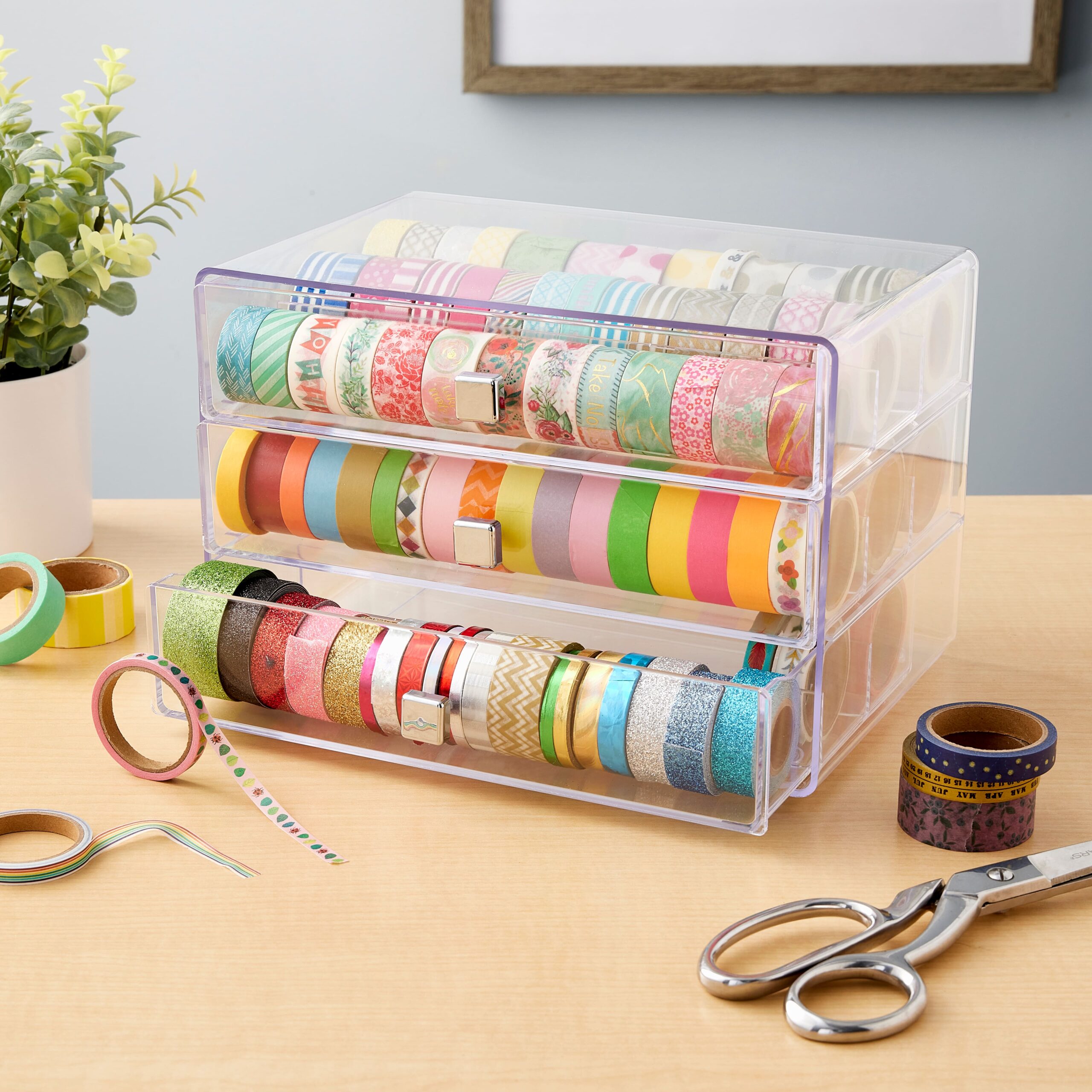 6 Pack: Three-Drawer Washi Organizer by Simply Tidy