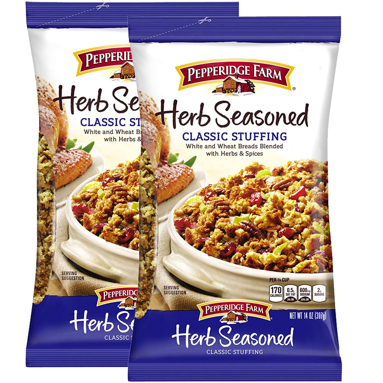 Pepperidge Farm Herb Seasoned Cubed Stuffing 12 Oz Bag. Classic