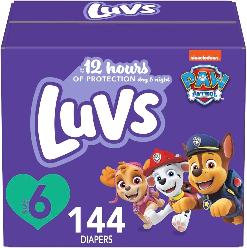 Luvs Pro Level Leak Protection Diapers Size 6 144 Count Economy Pack. Packaging May Vary