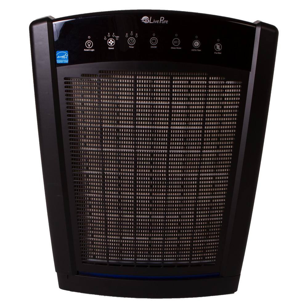LivePure LP550TH-B Bali Multi-Room True HEPA Console Air Purifier. Black