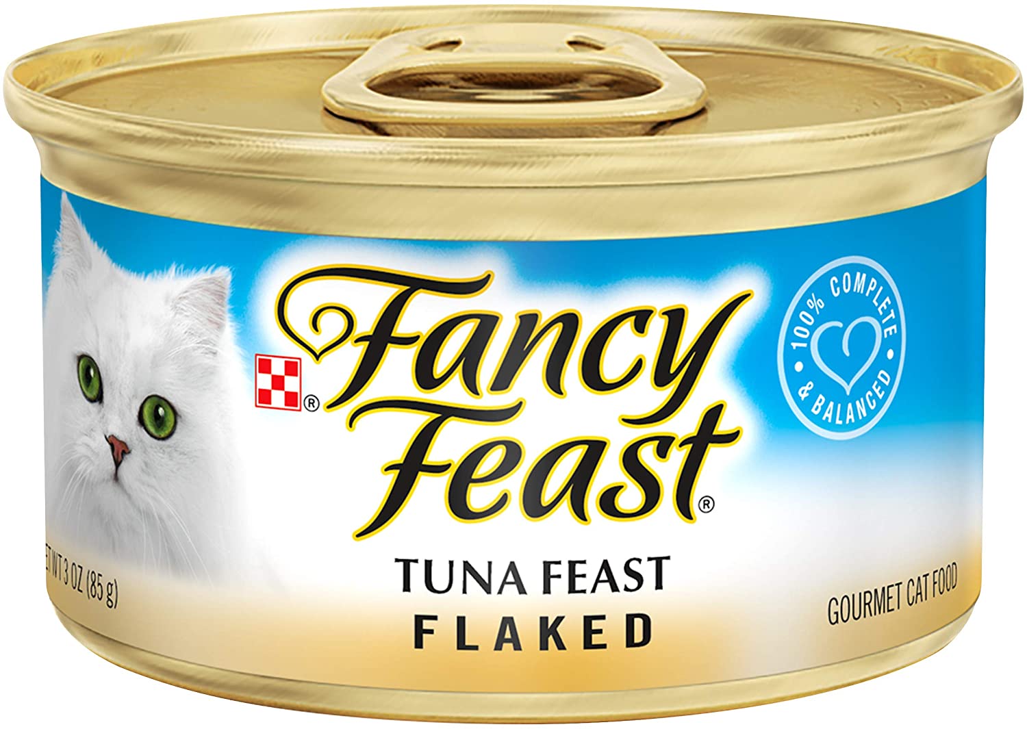 Purina Fancy Feast Wet Cat Food. Flaked Tuna Feast - (24) 3 oz. Cans
