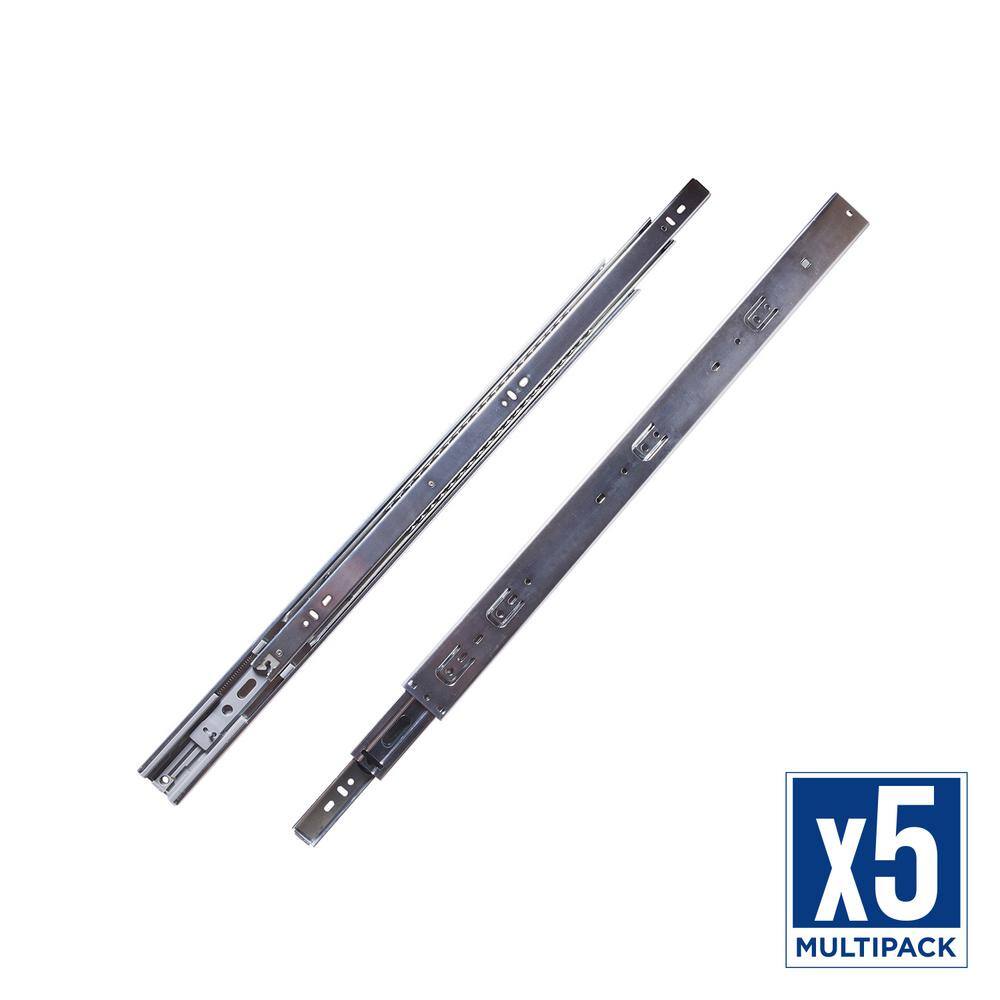 Hickory Hardware P1055/16-2C-5B 16 in. Cadmium Side Mount Soft Close Full Extension Drawer Slide (Pack of 10)