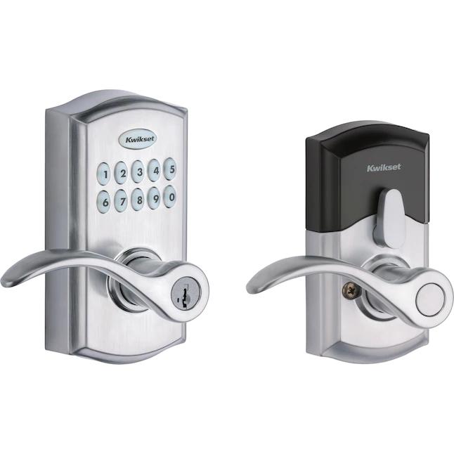 Kwikset  SmartCode 955 Satin Chrome Single Cylinder Electronic Handle Lighted Keypad