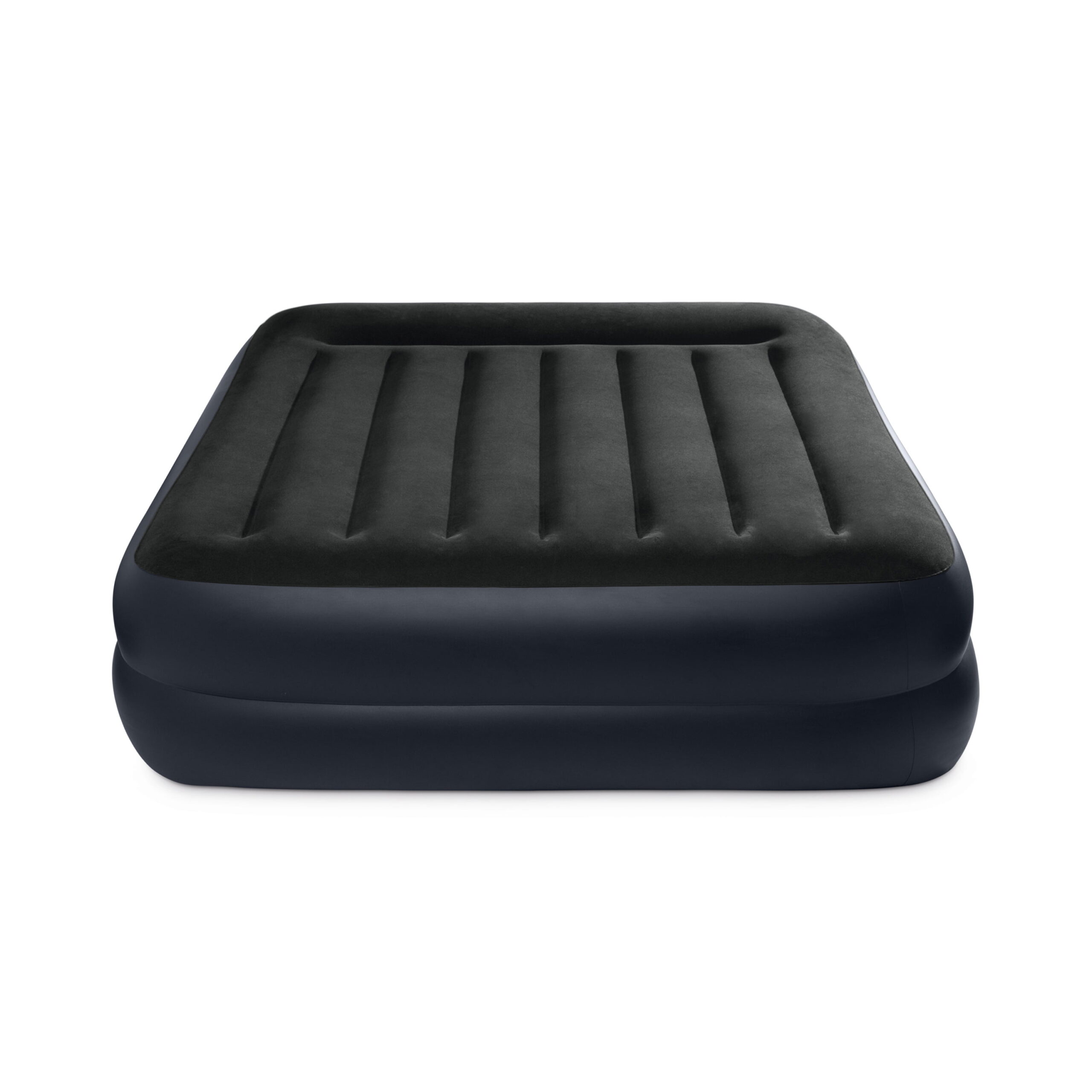 Intex 64123ED Dura Beam Plus 16″ Pillow Raised Air Mattress with Built in Pump. Queen. Navy