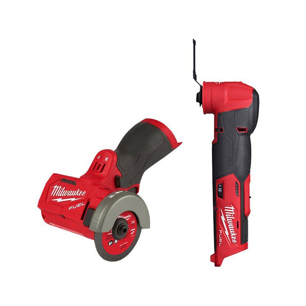 Milwaukee 2526-20-2522-20 M12 FUEL 12V Lithium-Ion Cordless Oscillating Multi-Tool and M12 FUEL 3 in. Cutoff Saw