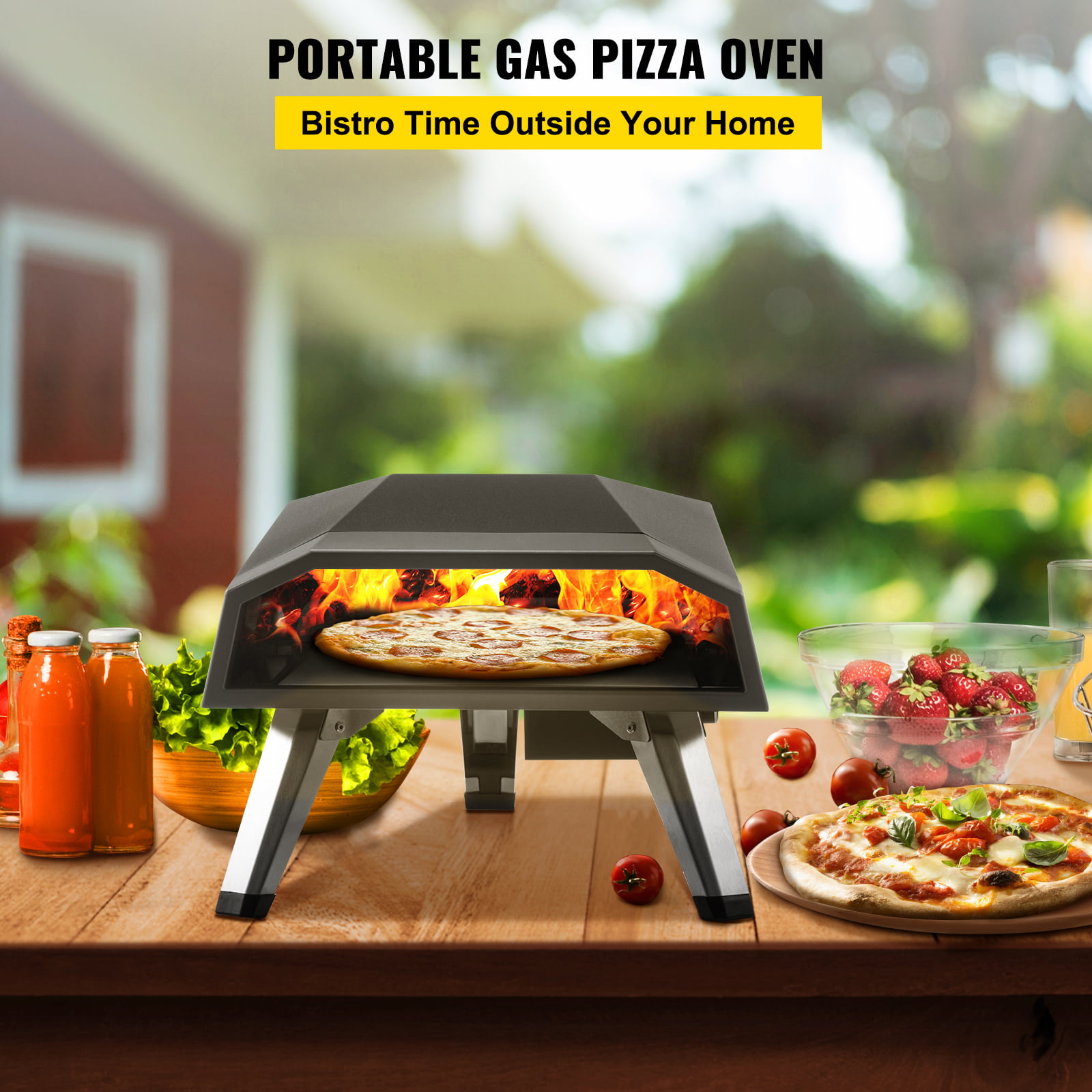BENTISM Gas Pizza Oven Propane Pizza Oven Stainless Steel Pizza Oven for 12″ Pizza