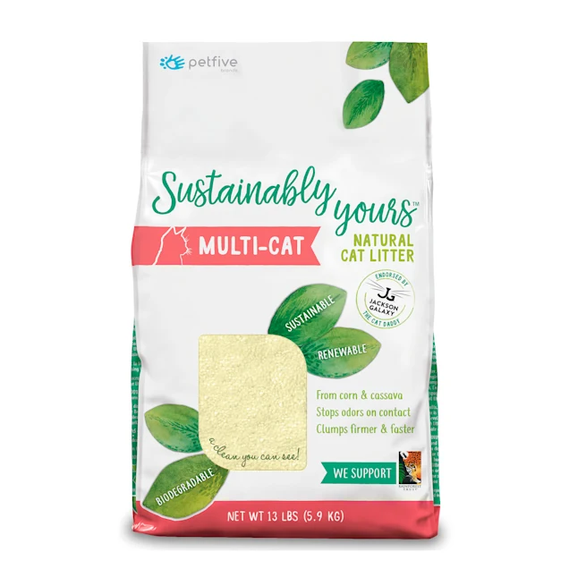 Sustainably Yours Multi-Cat From Corn & Cassava Natural Cat Litter. 13 lbs.