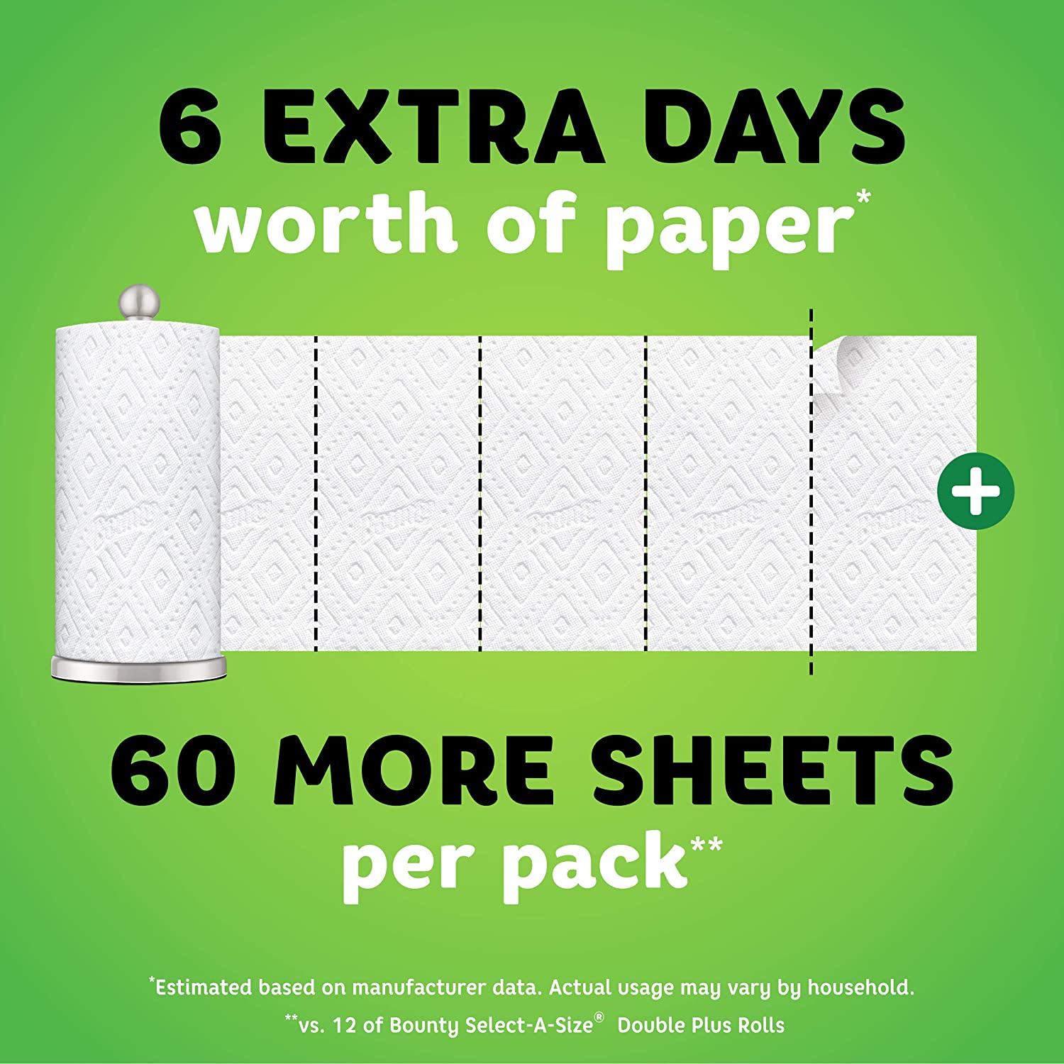 Bounty Quick-Size Paper Towels. 12 Family Rolls = 30 Regular Rolls