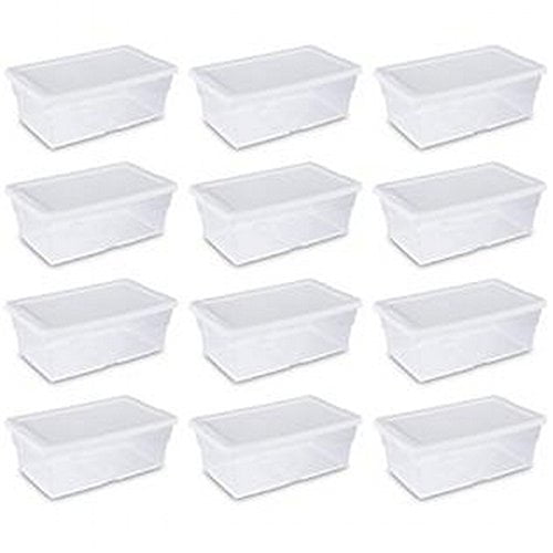 STERILITE Storage Box 13.5″ X 8.3″ X 4.8″. 6 Qt. Clear - Pack of 12