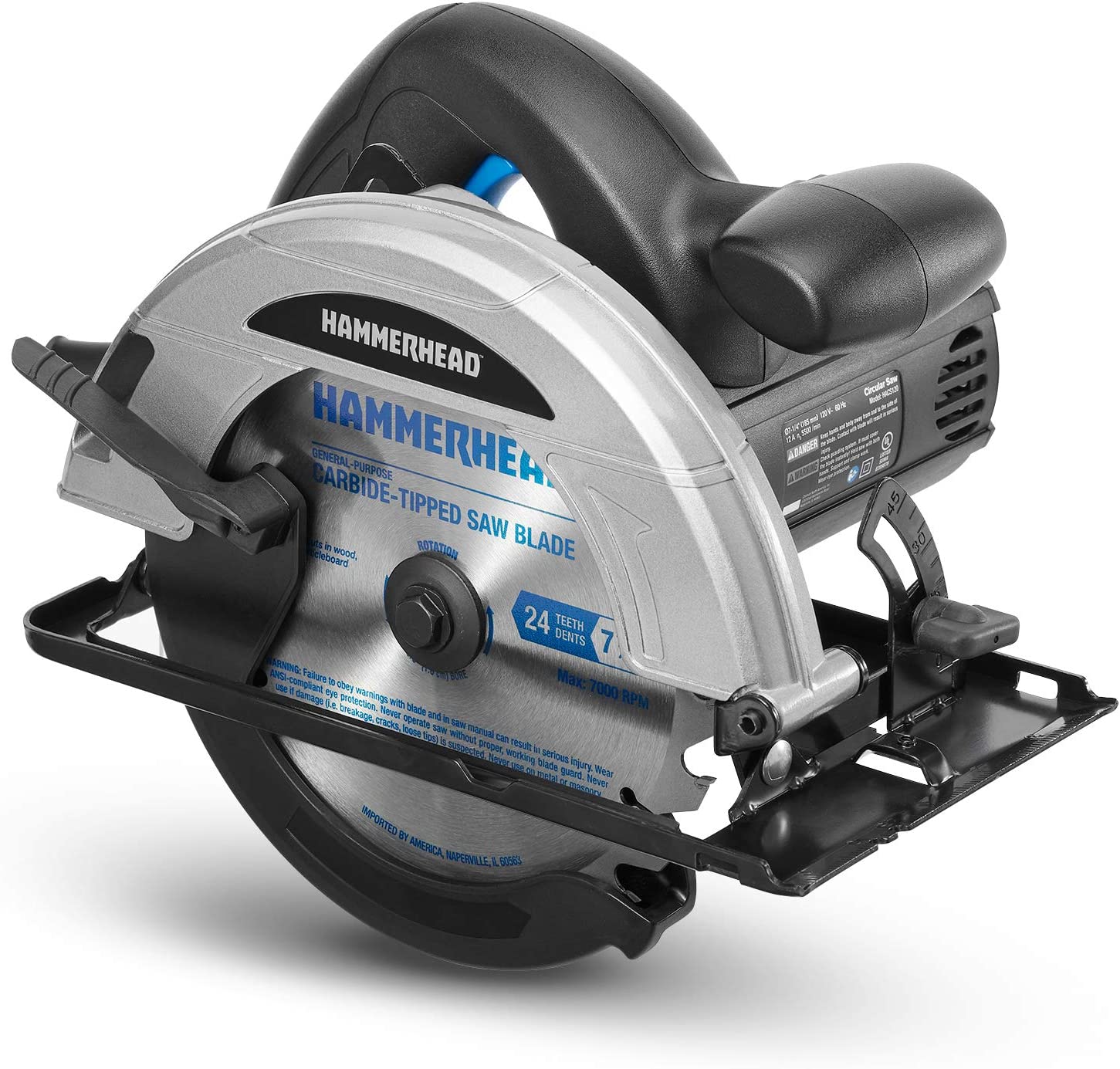 Hammerhead HACS120 12-Amp 7-1/4 Inch Circular Saw with Saw Blade