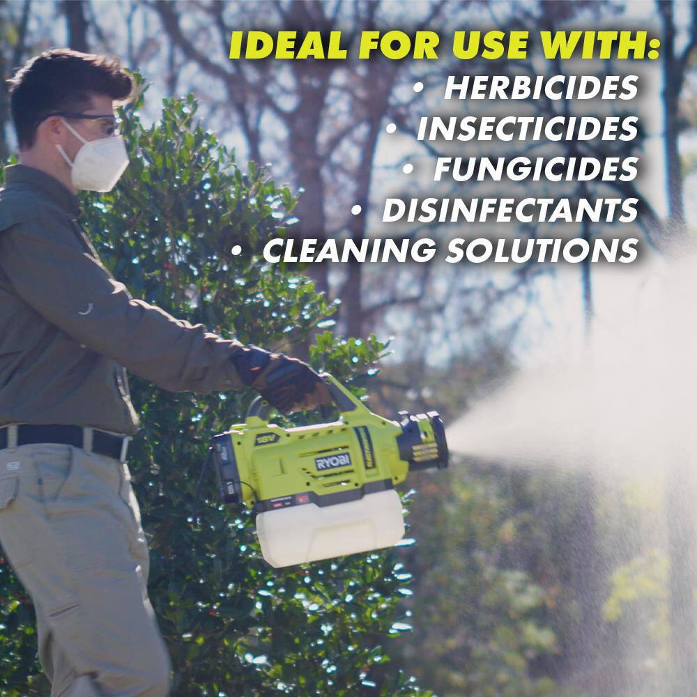RYOBI P2890 ONE+ 18V Cordless Electrostatic 0.5 Gal Sprayer with 2.0 Ah Battery and Charger