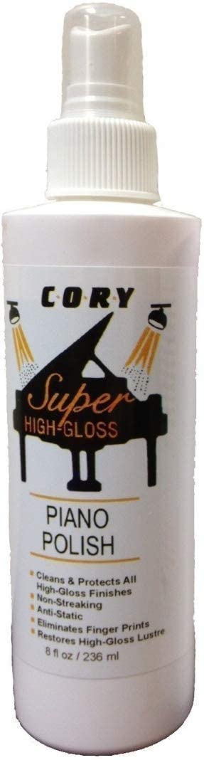 Cory Super High Gloss Piano Polish 8 Ounce Bottle for Pianos