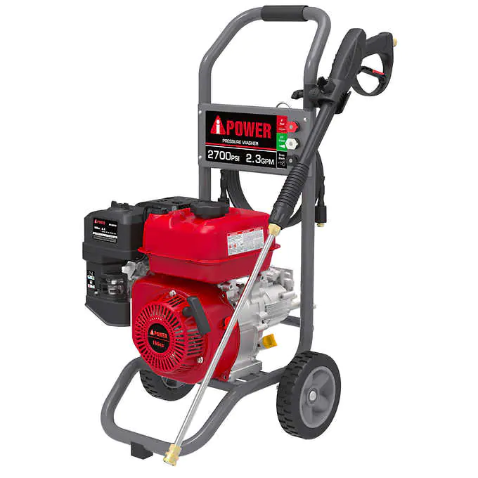 A-iPower APW2700C Gas Powered Pressure Washer 2700 PSI and 2.3 GPM 7HP with 3 Nozzle Attachments