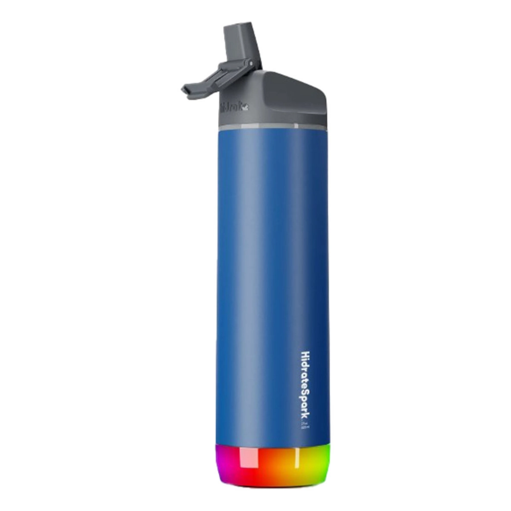 HidrateSpark Pro 21oz Straw Bottle. Deep Blue