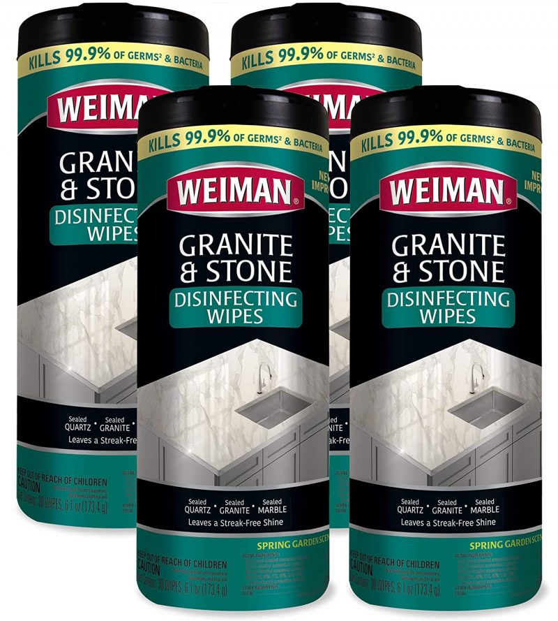 Weiman Granite Disinfectant Wipes - 30 Wipes - 4 Pack