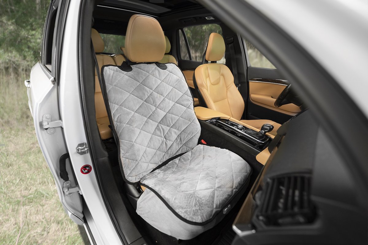 Plush Paws Products Quilted Velvet Waterproof Co-Pilot Bucket Car Seat Cover. Standard