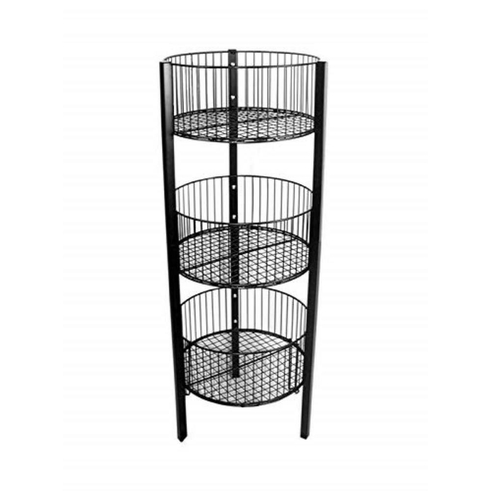 Only Hangers 45 in. H x 18 in. W x 7 in. D Black Metal Cube Storage Bin