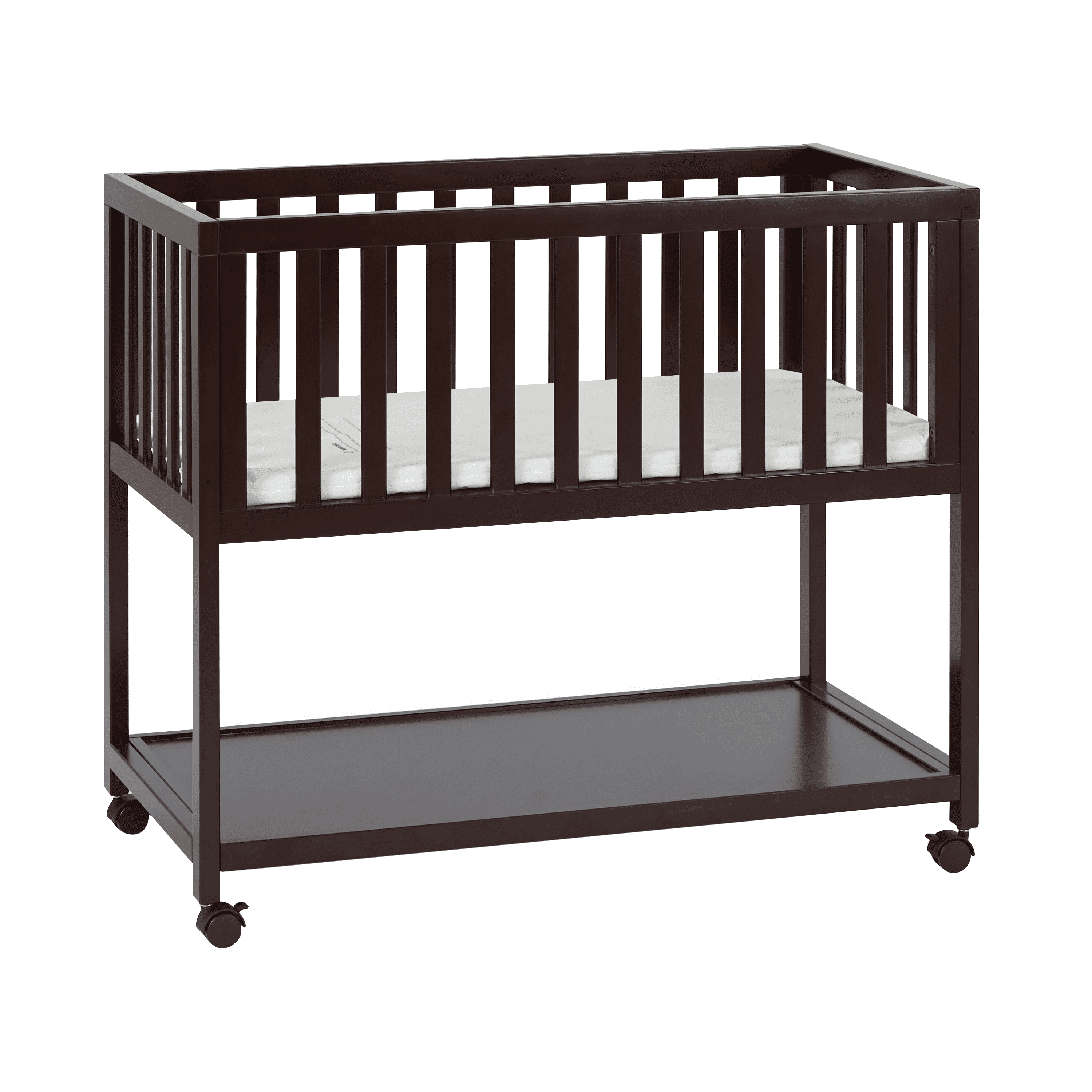 AFG Mila Wooden Portable Bassinet with Mattress Pad. Espresso