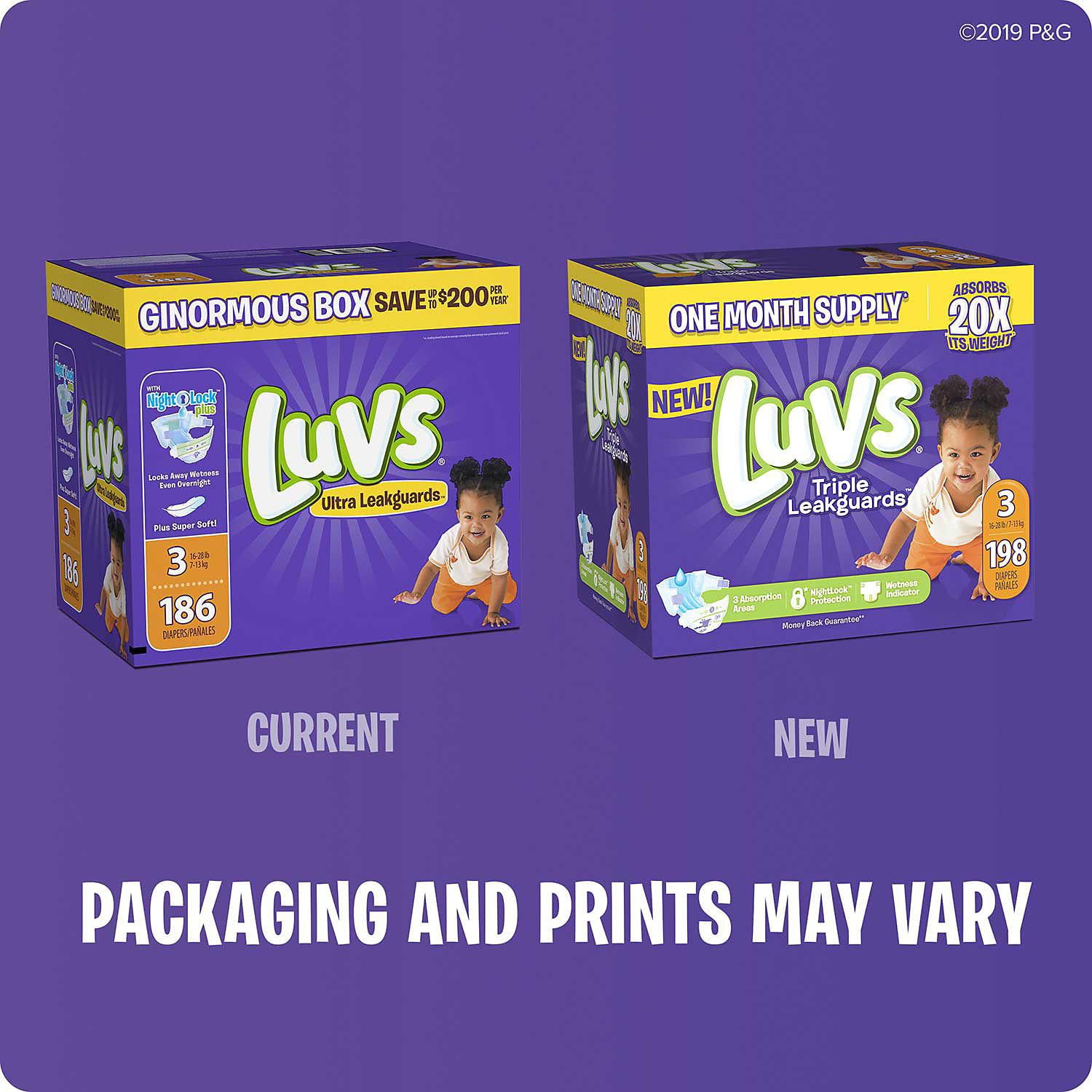 Luvs Ultra Leakguards Diapers. Size 4. 172 Counts
